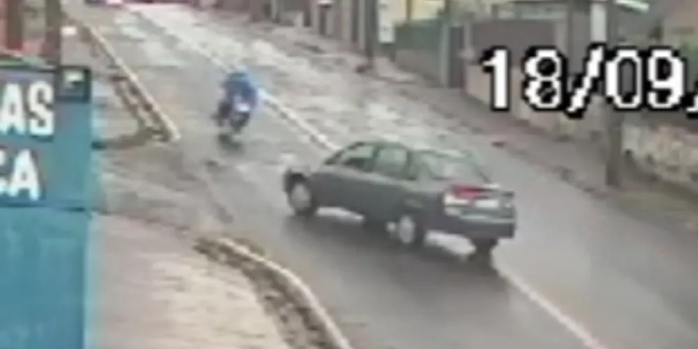 O motociclista foi encaminhado para uma casa hospitalar