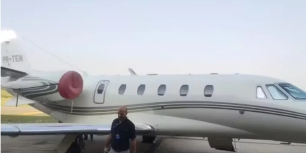 A aeronave passava por manutenção no aeroporto de Jundiaí