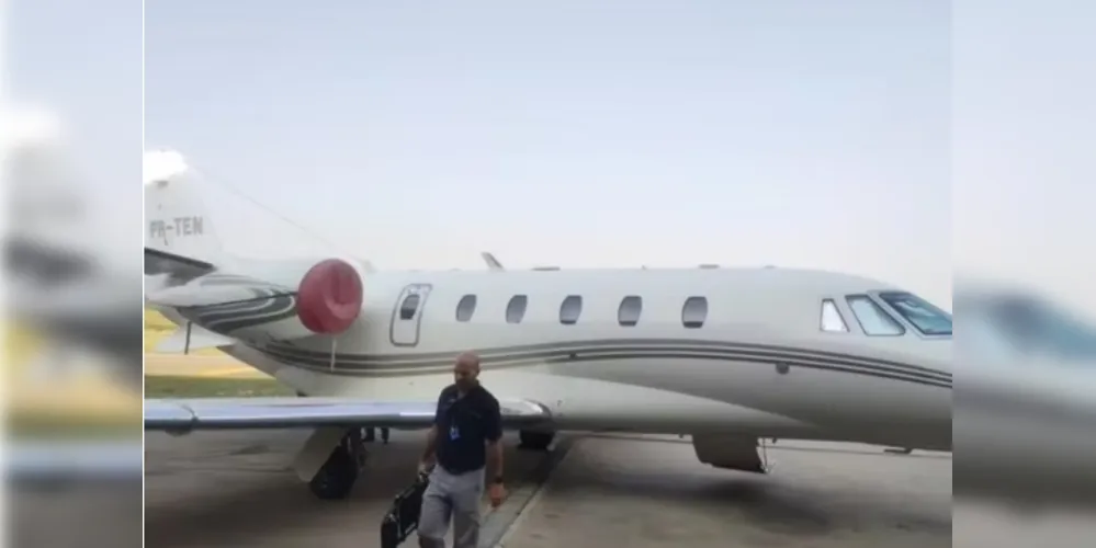 A aeronave passava por manutenção no aeroporto de Jundiaí