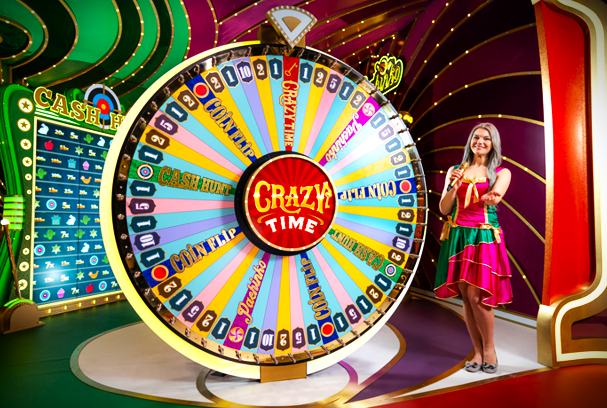 Crazy Time é um game show ao vivo com uma roda com 54 segmentos