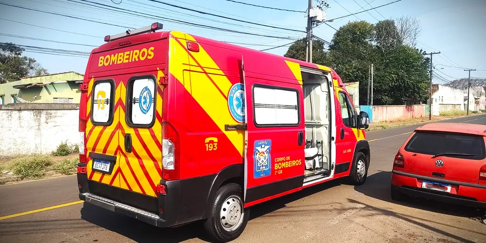 Agentes do Corpo de Bombeiros foram acionados para o local da ocorrência
