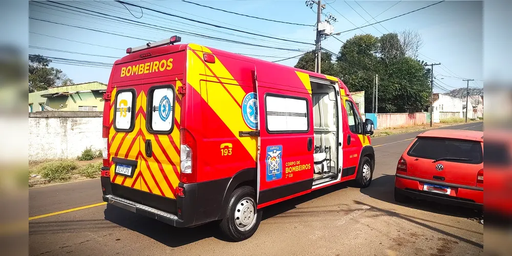 Agentes do Corpo de Bombeiros foram acionados para o local da ocorrência