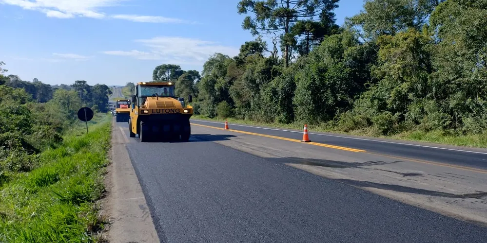 Na cidade de Prudentópolis, as intervenções ocorrem nos quilômetros 290 e 285