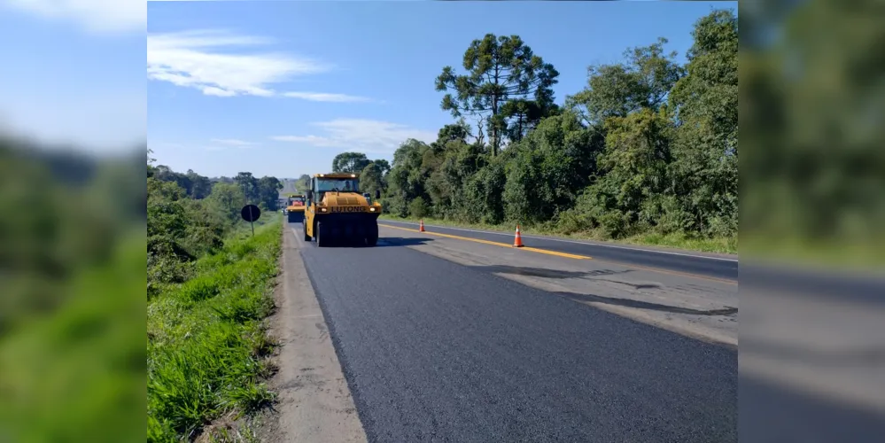 Na cidade de Prudentópolis, as intervenções ocorrem nos quilômetros 290 e 285