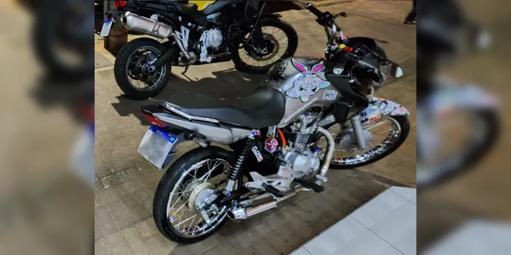 Motocicleta foi recolhida ao pátio do Batalhão de Polícia Militar