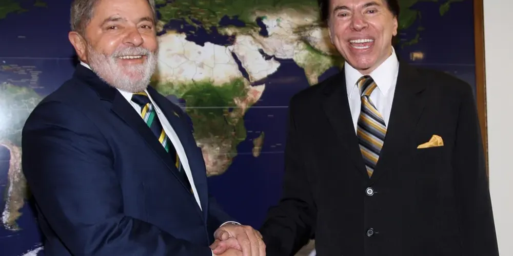 Lula e Silvio Santos em encontro ocorrido no ano de 2010