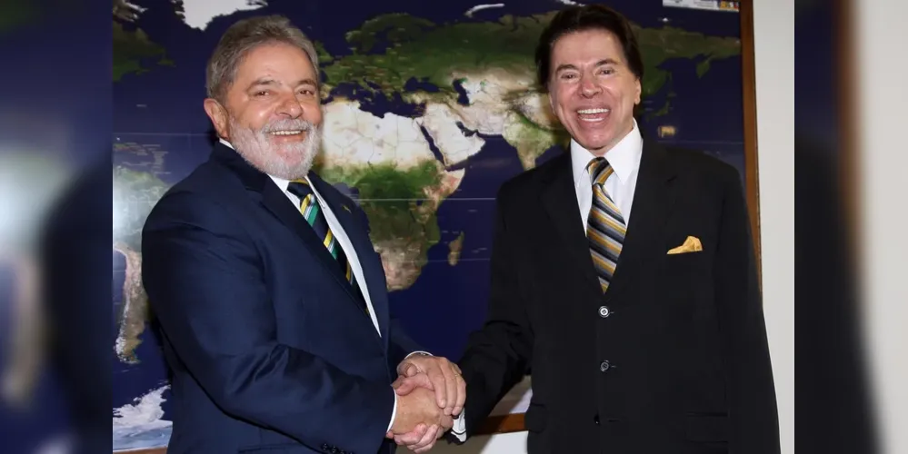 Lula e Silvio Santos em encontro ocorrido no ano de 2010