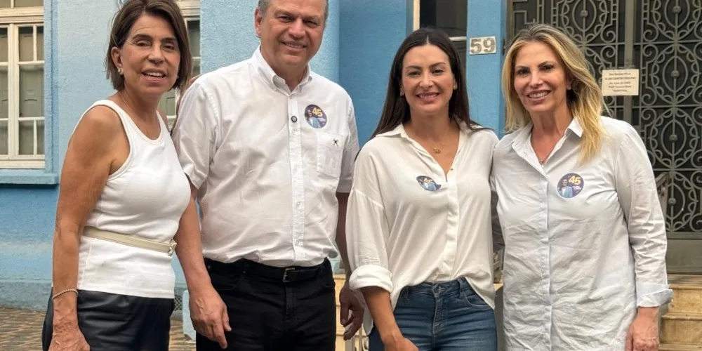 A candidata Mabel Canto (PSDB) recebeu Ricardo Barros e Cida Borghetti, no final de semana, em Ponta Grossa