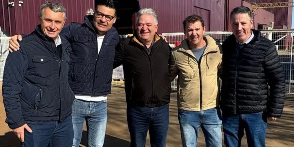 Marcelo Rangel também visitou indústrias da cidade, ao lado do vice, Sebastião Mainardes (PL)
