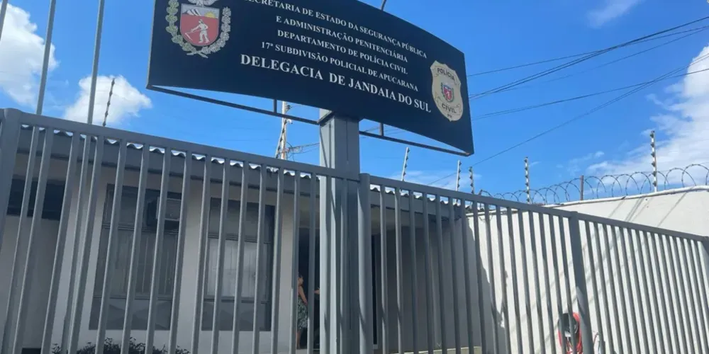 Suspeito foi levado para a Delegacia de Jandaia do Sul