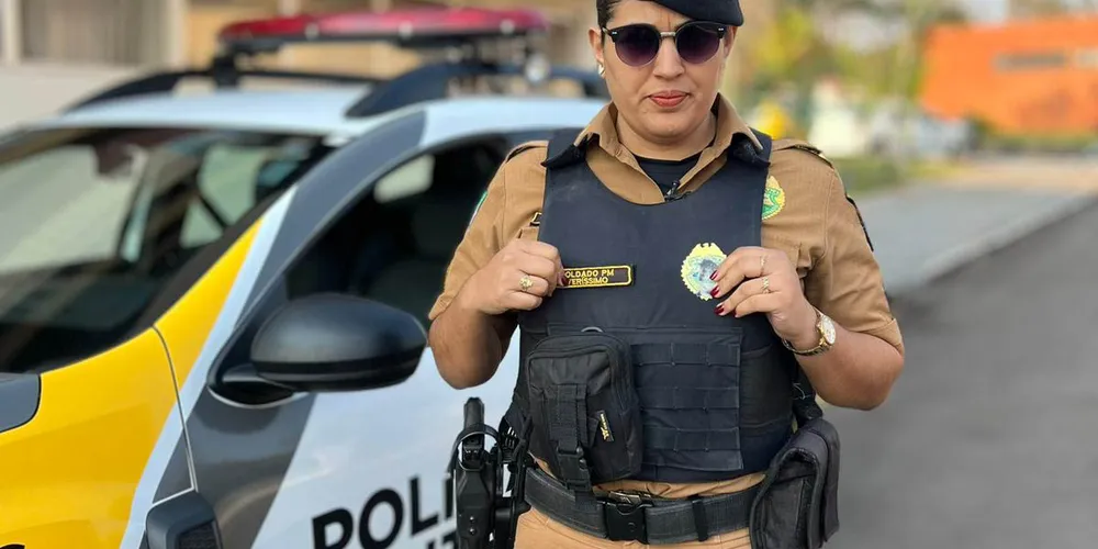 Josiele Veríssimo, do 8º Batalhão da Polícia Militar do Paraná, em Paranavaí