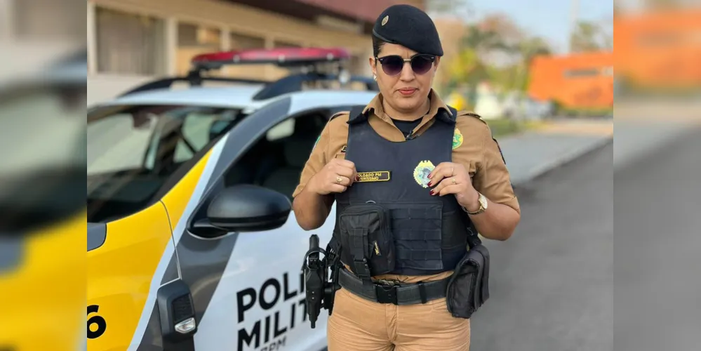 Josiele Veríssimo, do 8º Batalhão da Polícia Militar do Paraná, em Paranavaí