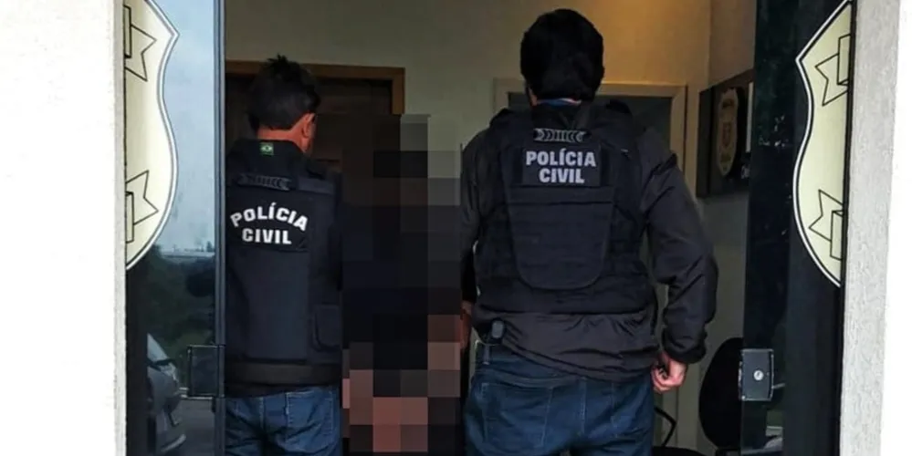 Suspeito foi levado para a cadeia pública Hildebrando de Souza, em Ponta Grossa