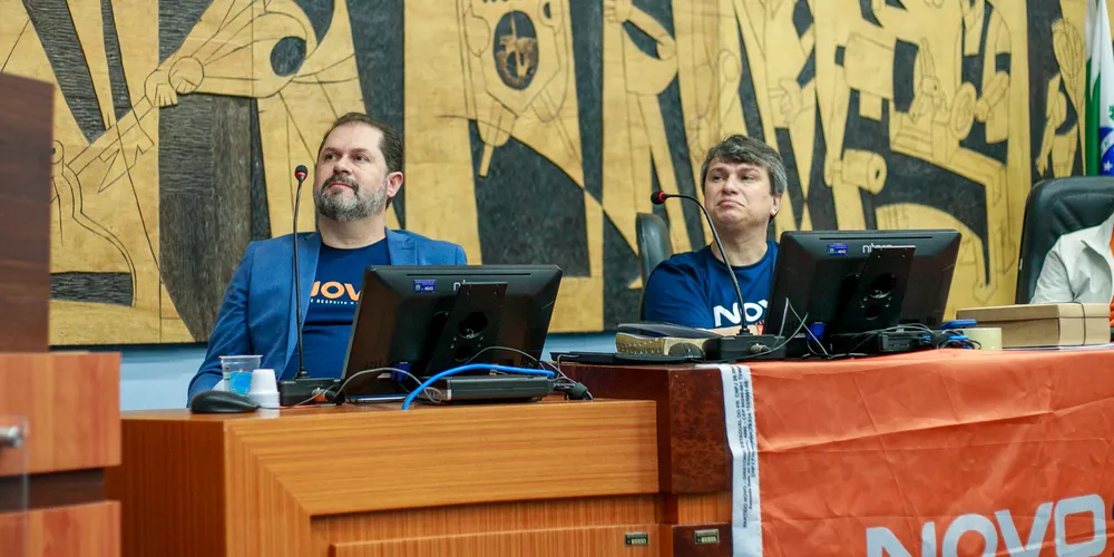 À esquerda Beto Okazaki e à direita Dr. Magno