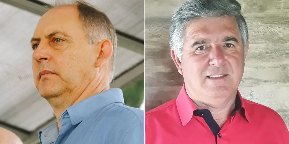 Elias Gomes da Costa (à esquerda) e Antonio Polato (à direita) disputarão a Prefeitura de Porto Amazonas