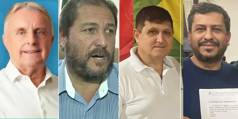 Adelmo Klosowski (PSD), Gilvan Agibert (União), Marcos Vinicio dos Santos (PT) e Rui Ferro (PDT) foram indicados pelos grupos políticos nas convenções