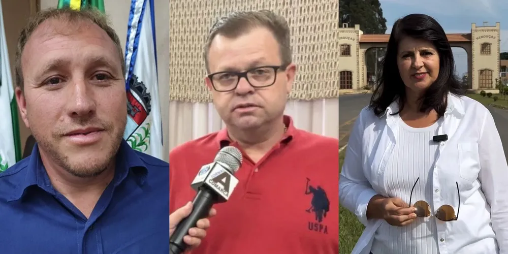 Laércio (PP), Fábio Marcelo Chiqueto (PSD) e Mirian Castagnoli (Cidadania) tentam à Prefeitura.