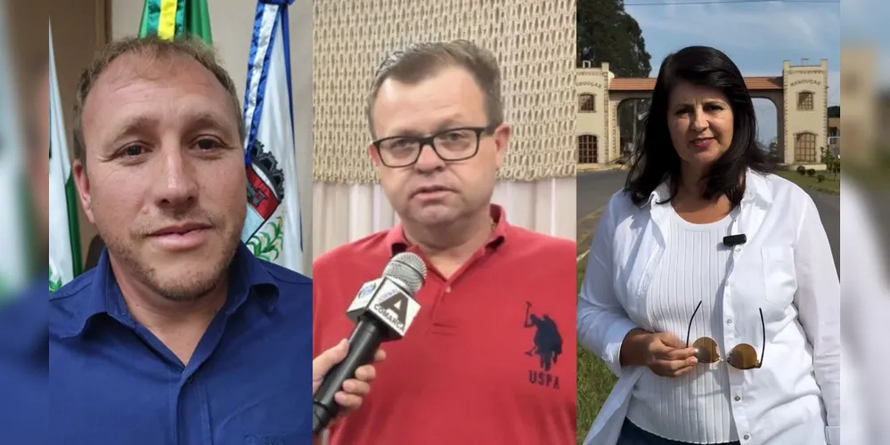 Laércio (PP), Fábio Marcelo Chiqueto (PSD) e Mirian Castagnoli (Cidadania) tentam à Prefeitura.