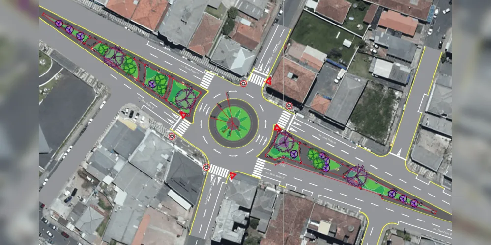 Veja como ficará a nova rotatória de Ponta Grossa