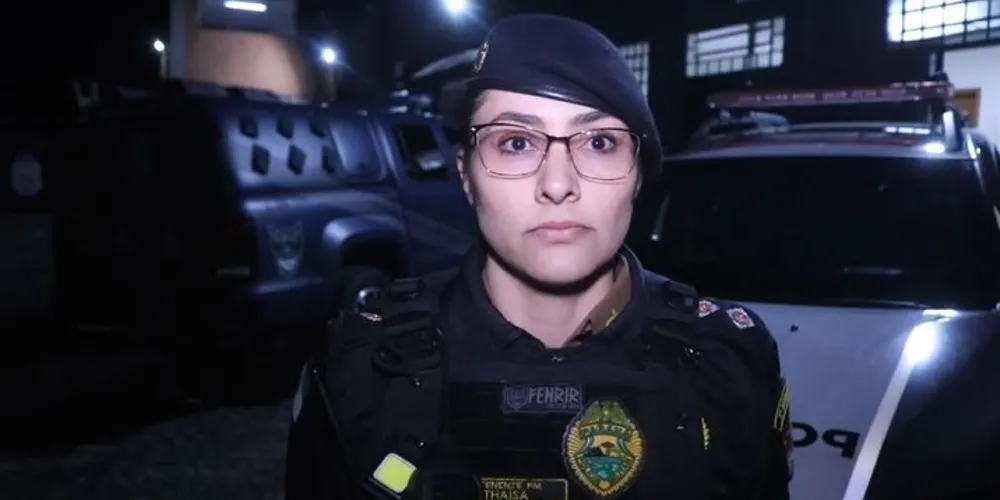 Tenente Thaísa, do 1º Batalhão da Polícia Militar