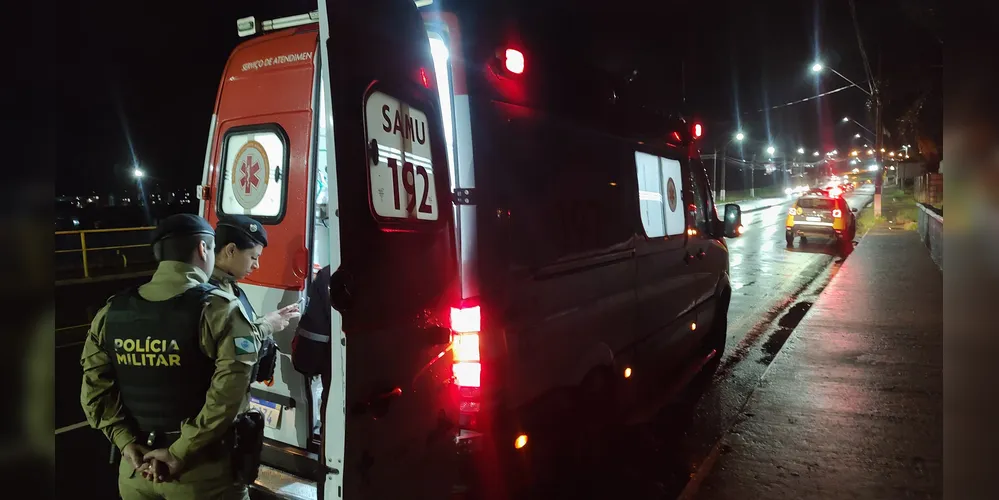 Samu e Polícia Militar estiveram no local do ocorrido