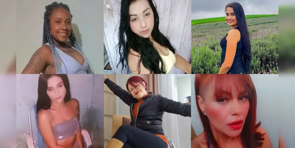 Andreia, Inglidi, Jaine, Bruna, Maria da Luz e Maria Silmara, vítimas de homicídio em Ponta Grossa