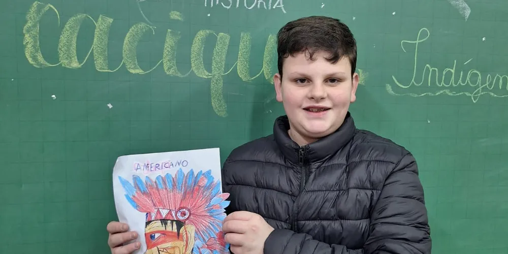 Como finalização ao trabalho de pesquisa, os alunos elaboraram cartazes sobre os caciques