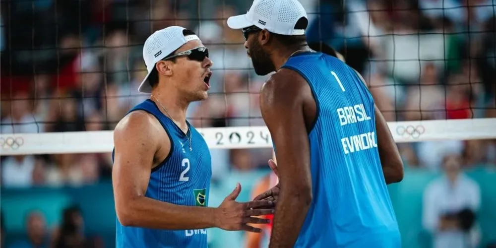 A dupla de vôlei de praia Evandro e Arthur foi eliminada dos Jogos Olímpicos.
