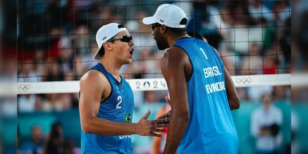 A dupla de vôlei de praia Evandro e Arthur foi eliminada dos Jogos Olímpicos.