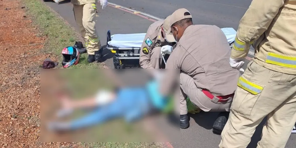 Equipes do Corpo de Bombeiros foram até o local para prestar atendimento