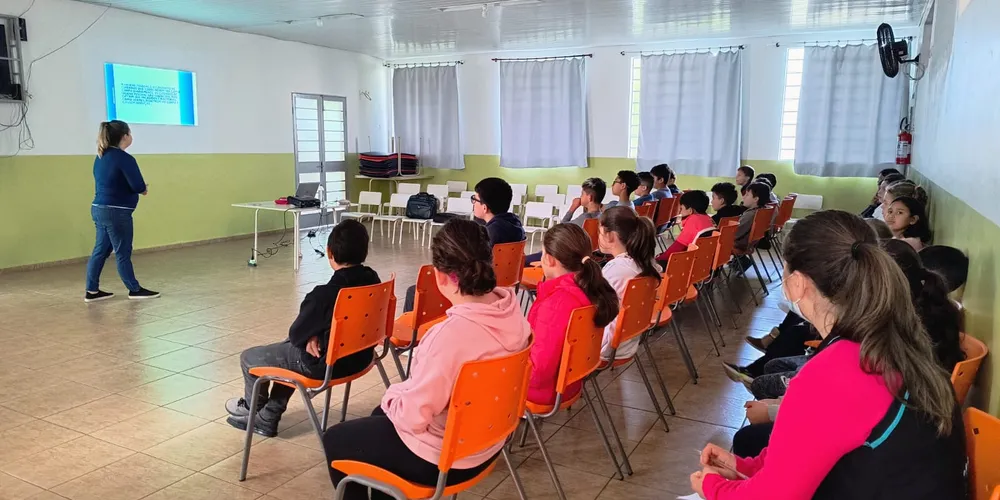 A turma também participou de uma palestra focada em higiene pessoal e sua importância