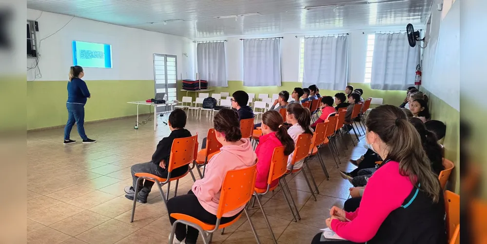 A turma também participou de uma palestra focada em higiene pessoal e sua importância