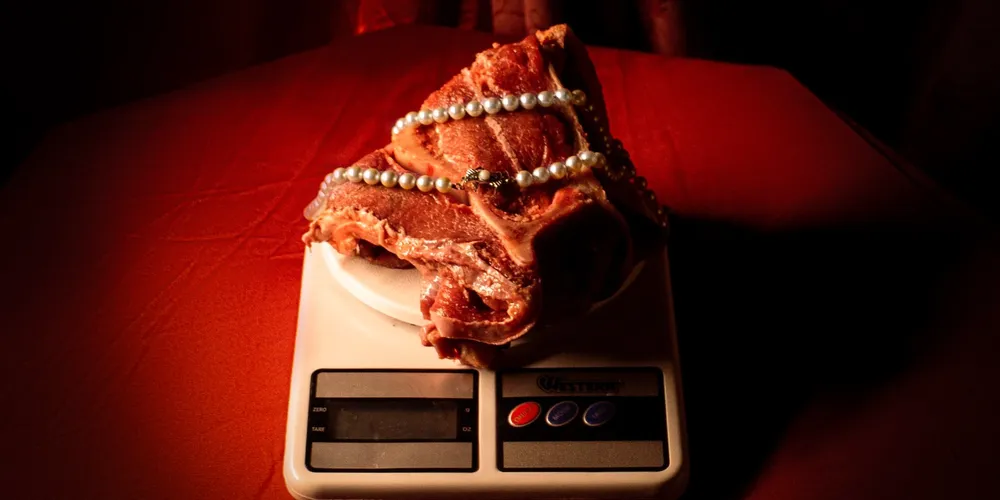 'Carcaça' explora, de maneira visceral, a materialidade corpo feminino.