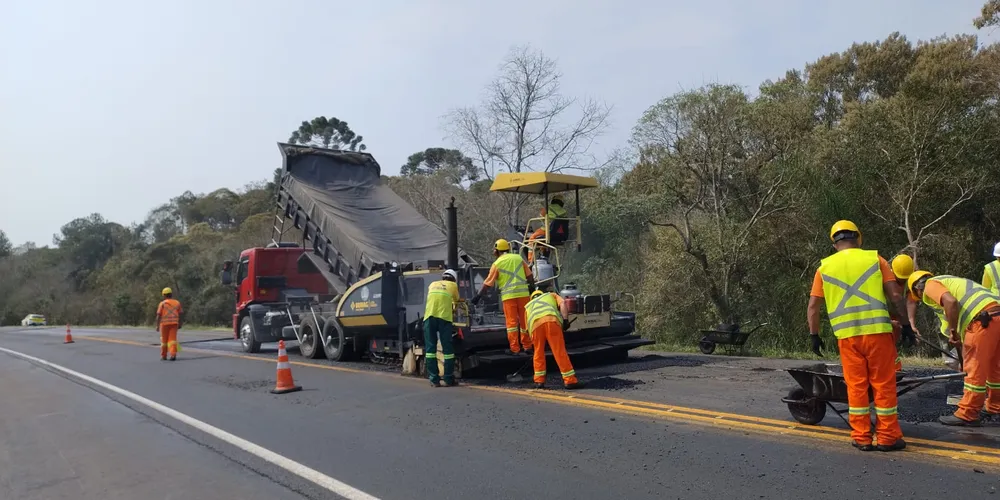 A Via Araucária iniciou mais uma série de intervenções nesta segunda-feira (09)