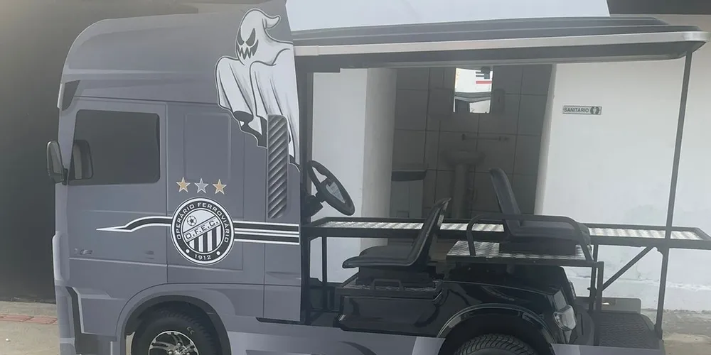 O veículo faz parte da parceria entre o clube e a DAF Caminhões