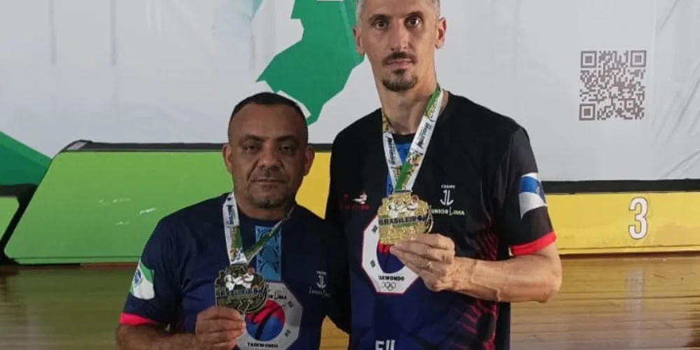 Valdemar Junior e Celso Taborda são professores de Taekwondo em Ponta Grossa