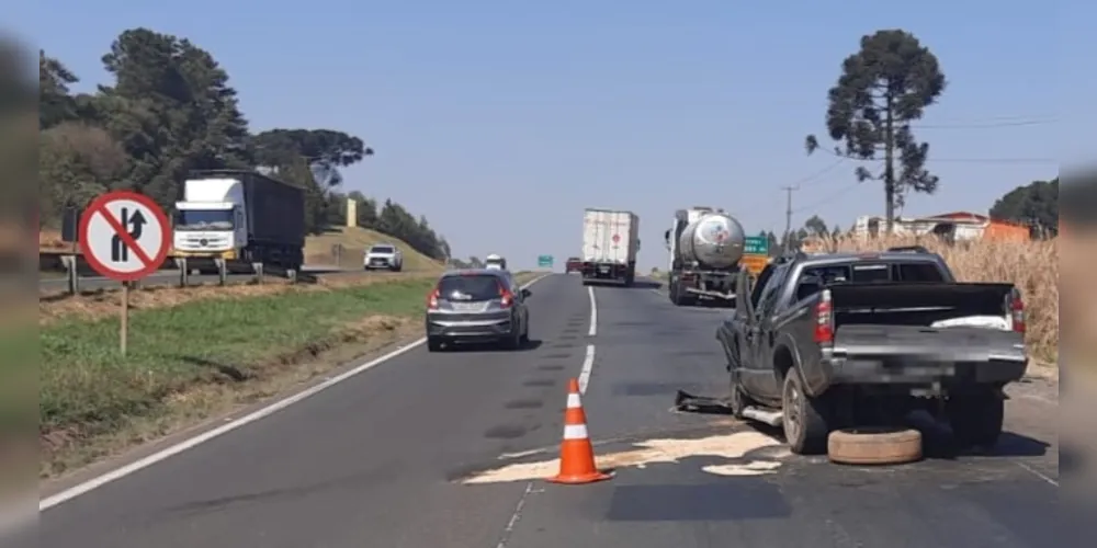 Equipe da Polícia Rodoviária Estadual foi mobilizada para o acidente