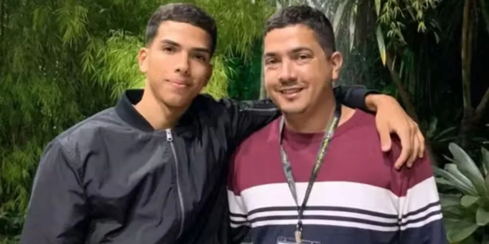 O pai, Werley e o filho, Luiz Felipe, morreram afogados em uma lagoa