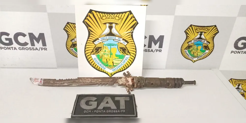 Mulher é atingida na cabeça por espada artesanal em Ponta Grossa