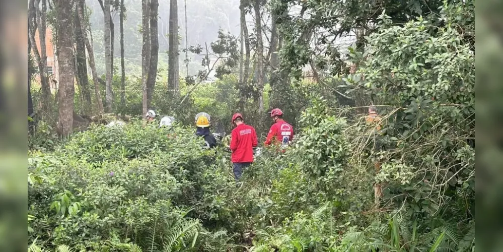 O acidente aconteceu próximo a um aeroporto e em uma área de matagal