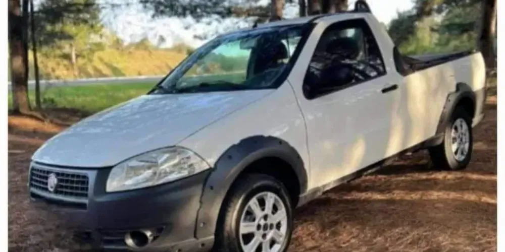 Veículo Fiat Strada foi roubado após o crime