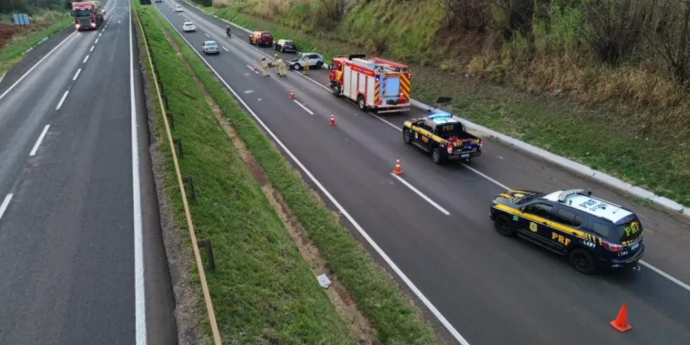 A pista ficou parcialmente interditada