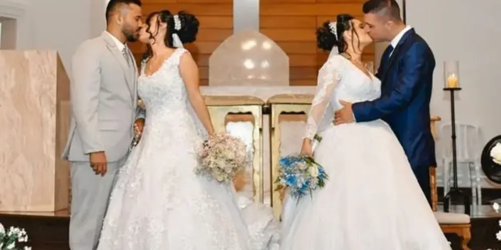 Eduarda subiu ao altar com o pai e Daniela com a mãe