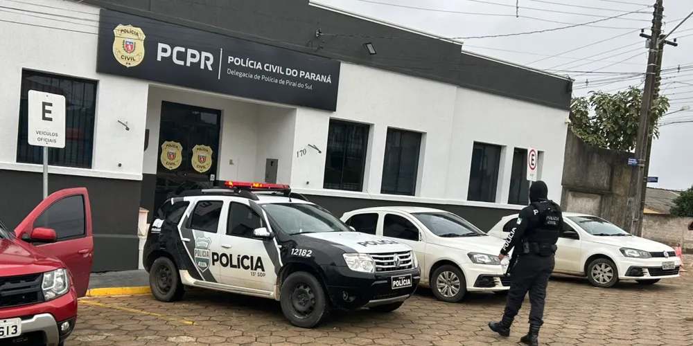 Suspeitos foram levados para a Delegacia de Piraí do Sul