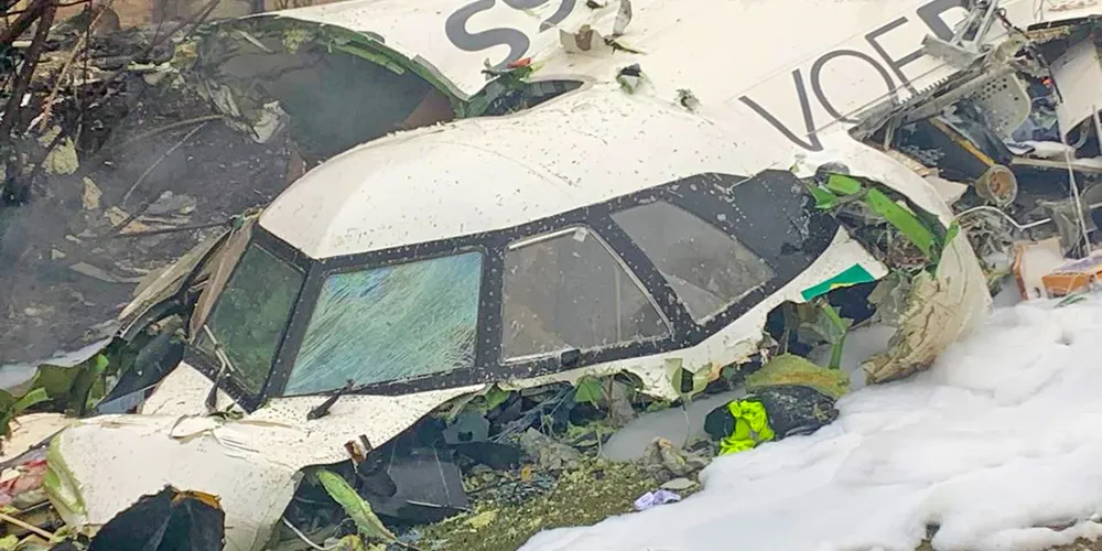 Não foram registrados sobreviventes após a queda do avião.