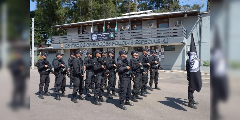 Eles concluíram o 7º Curso de Operações Policiais do Copel