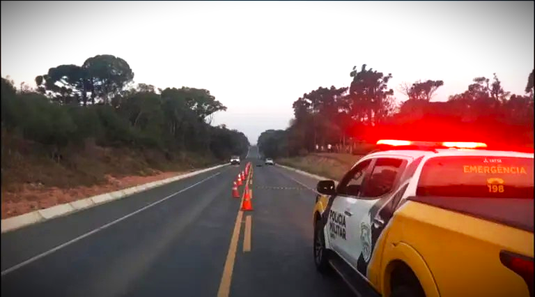 Equipe da polícia realizou o atendimento à ocorrência