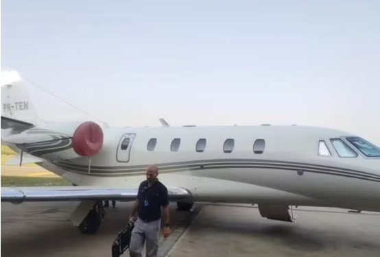 A aeronave passava por manutenção no aeroporto de Jundiaí