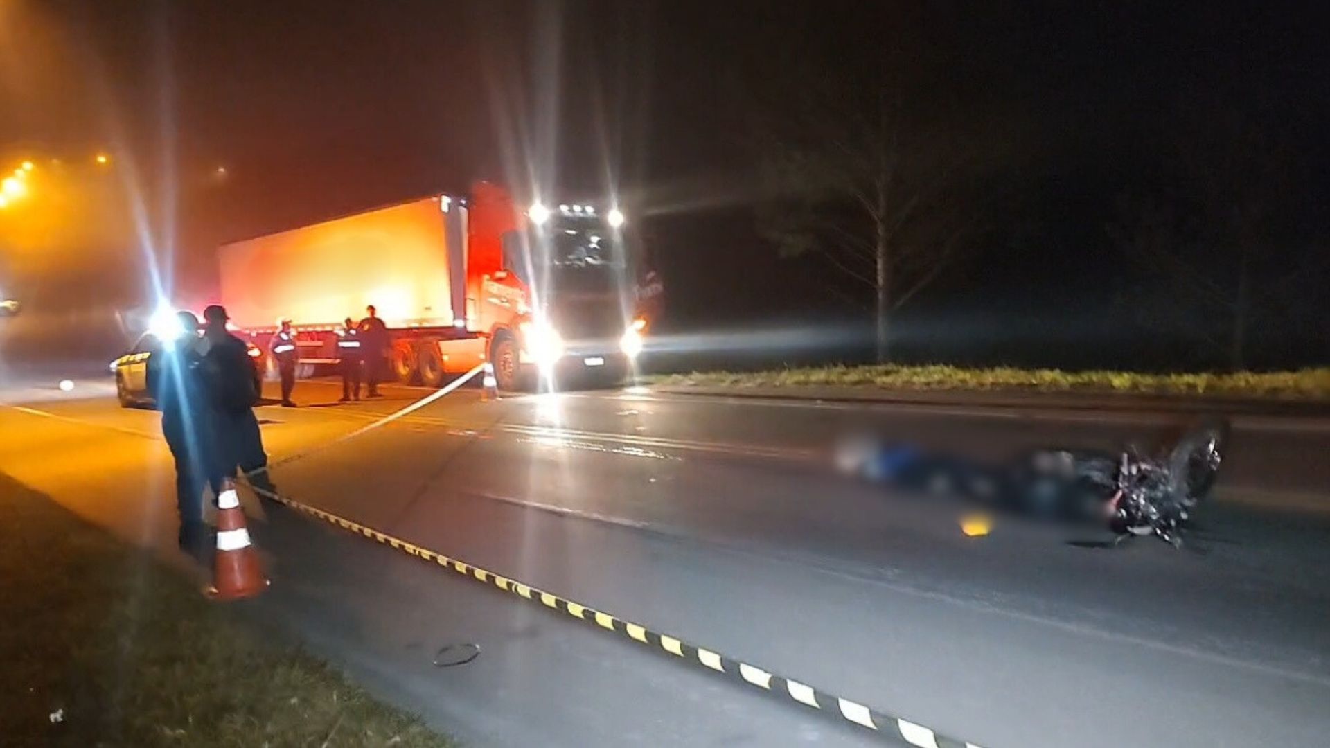 Motociclista morreu na hora devido à gravidade do acidente