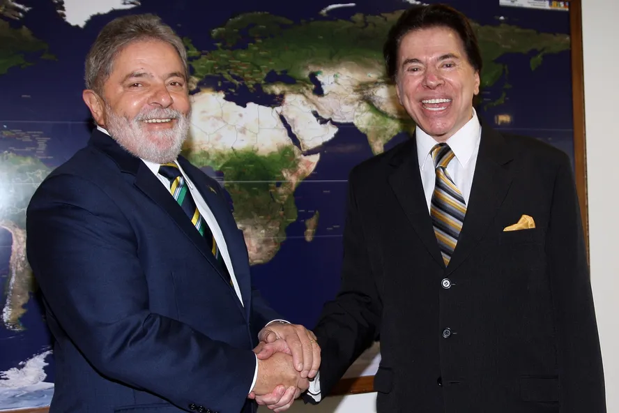 Lula e Silvio Santos em encontro ocorrido no ano de 2010